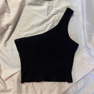 3/$20 Ribbed One Shoulder Cropped Tank